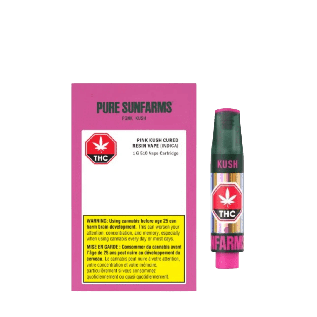 Pure Sunfarms Pink Kush Cured Resin Vape Cartridge - 1g