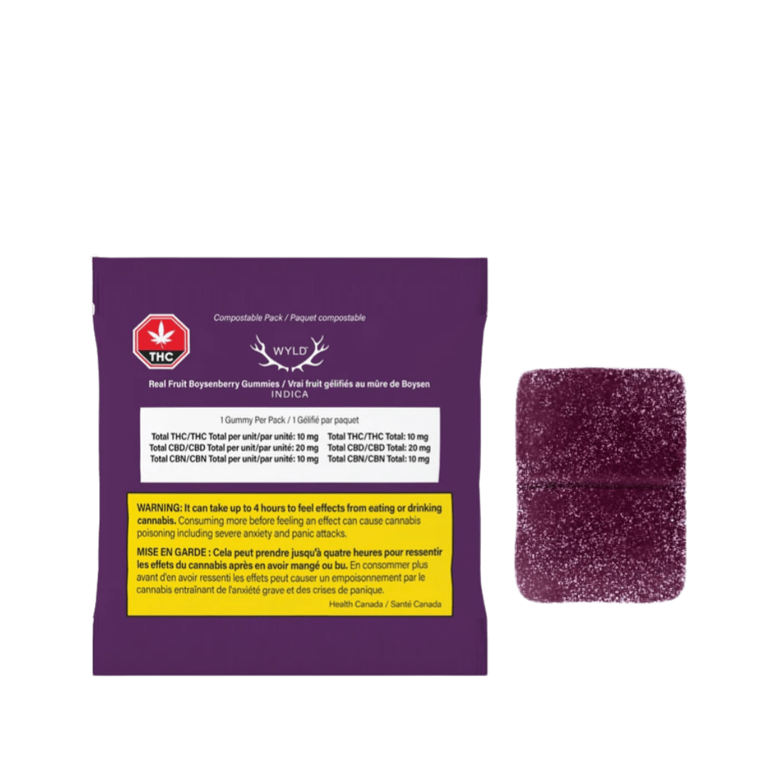 Wyld Real Fruit Boysenberry 2:1:1 CBD:THC:CBN Gummy 1 X 10mg