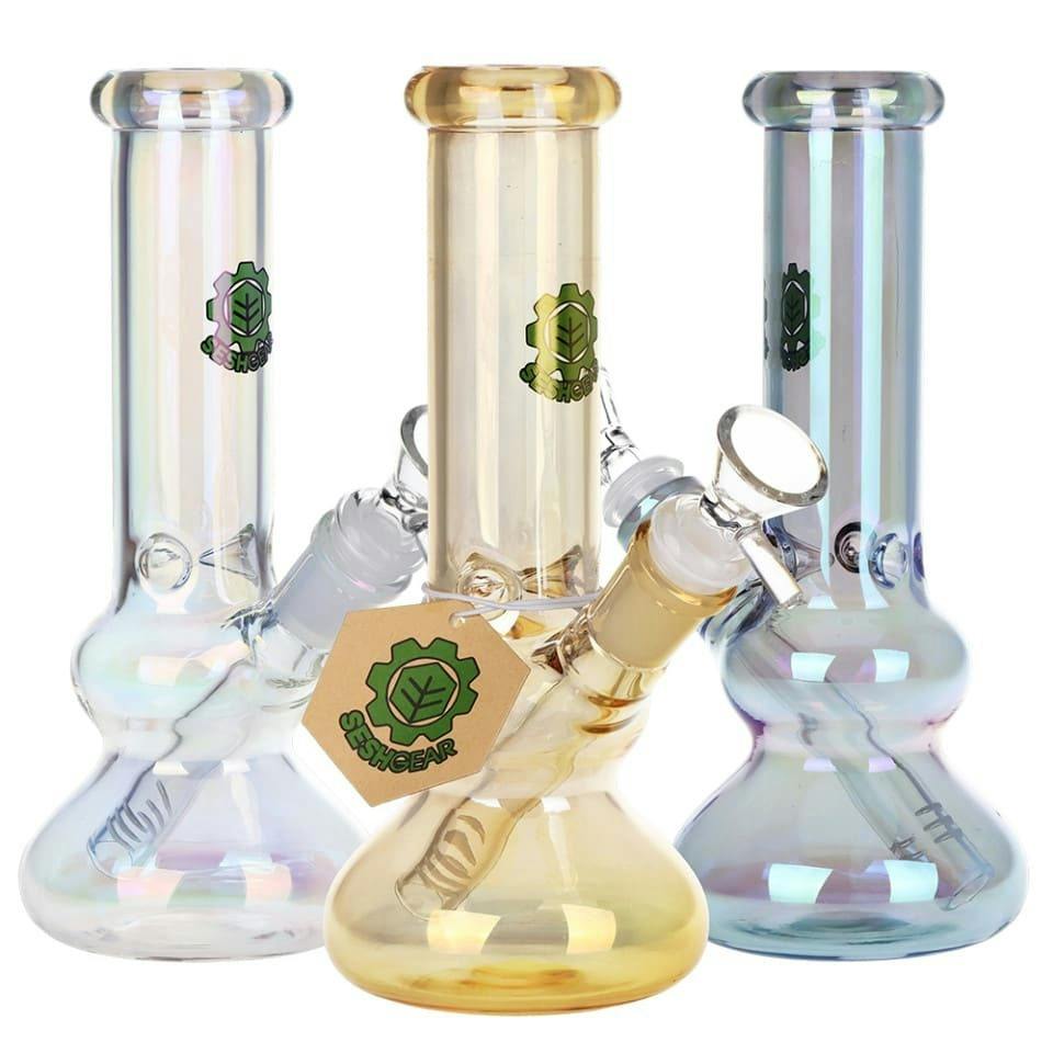 SeshGear 8" Double Bubble Electroplated Bong
