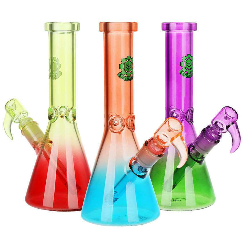 SeshGear 10" Straight Neck Ombre Beaker Bong
