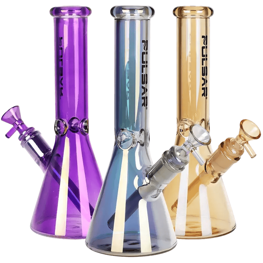 Pulsar 10" Electro Colored Beaker Bong - Various Colors