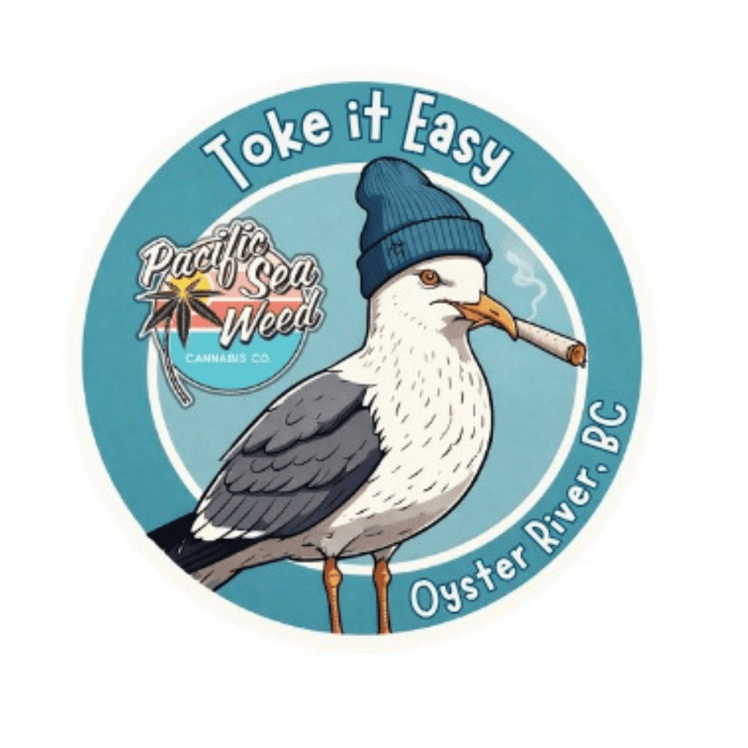 Toke It Easy Seagull Sticker