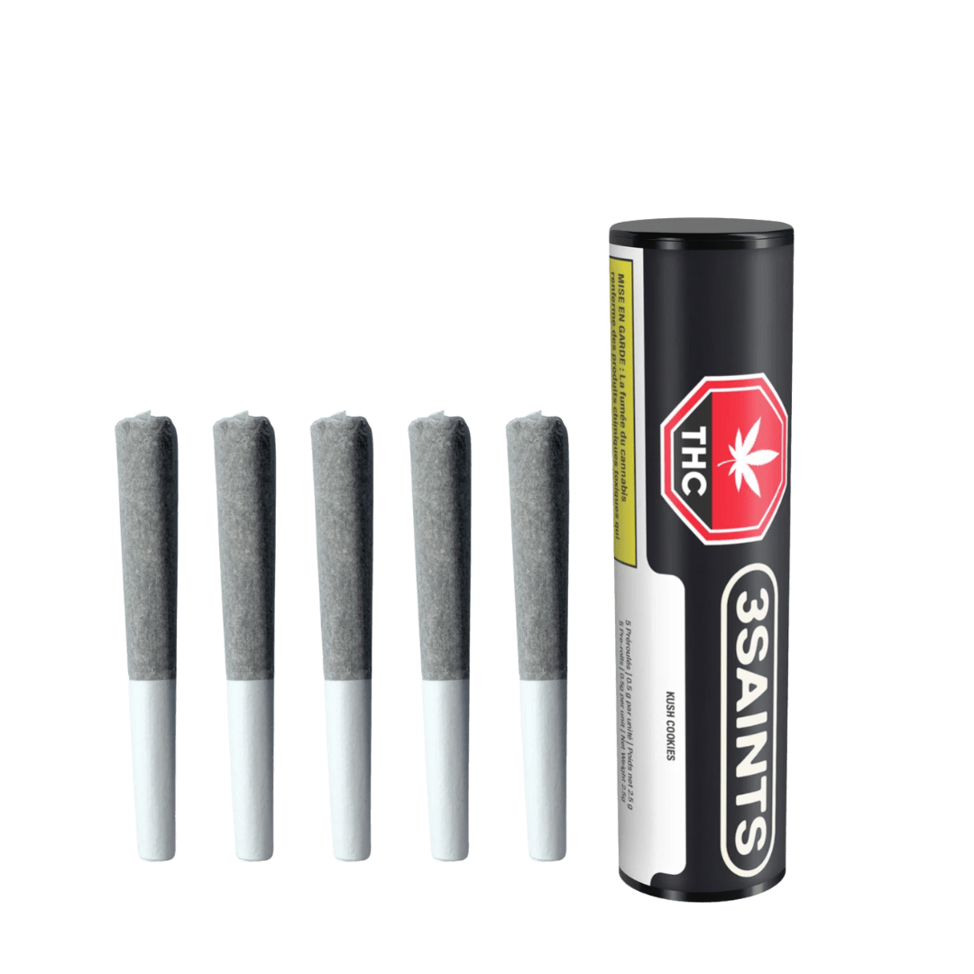 3Saints Kush Cookies Pre-Rolls - 5 X 0.5g