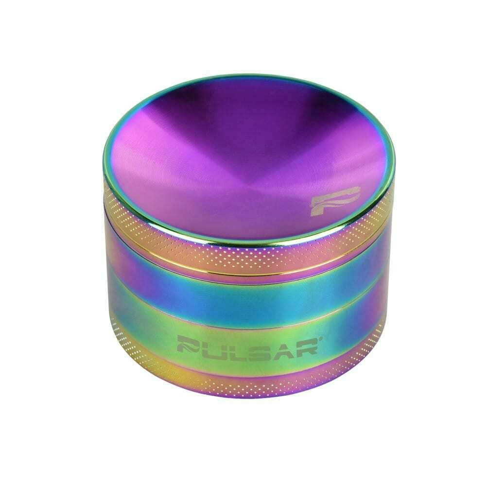 Pulsar 2.5" 4pc Concave Rainbow Anodized Aluminum Grinder