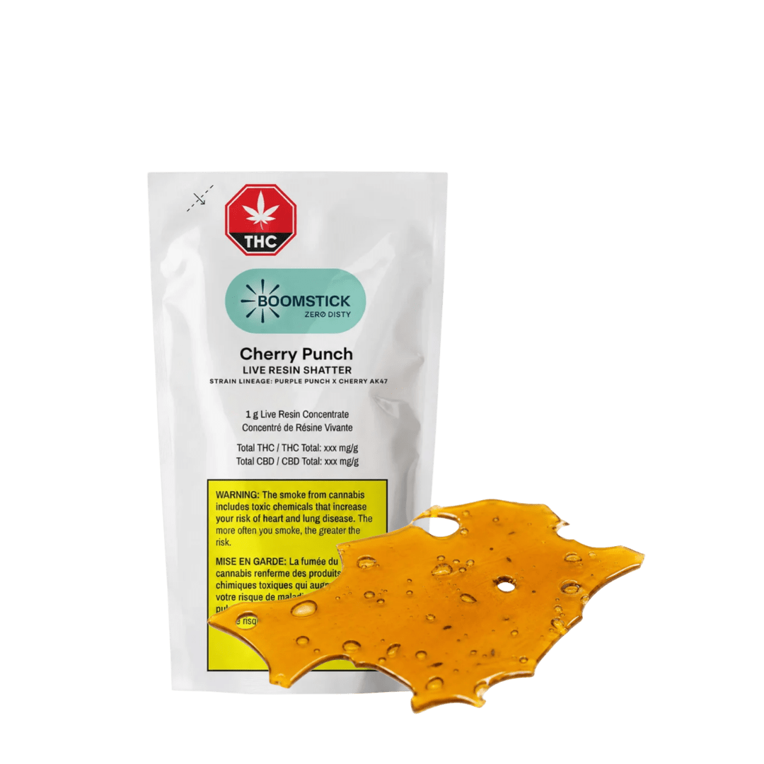 Boomstick Cherry Punch Live Resin Shatter - 1g