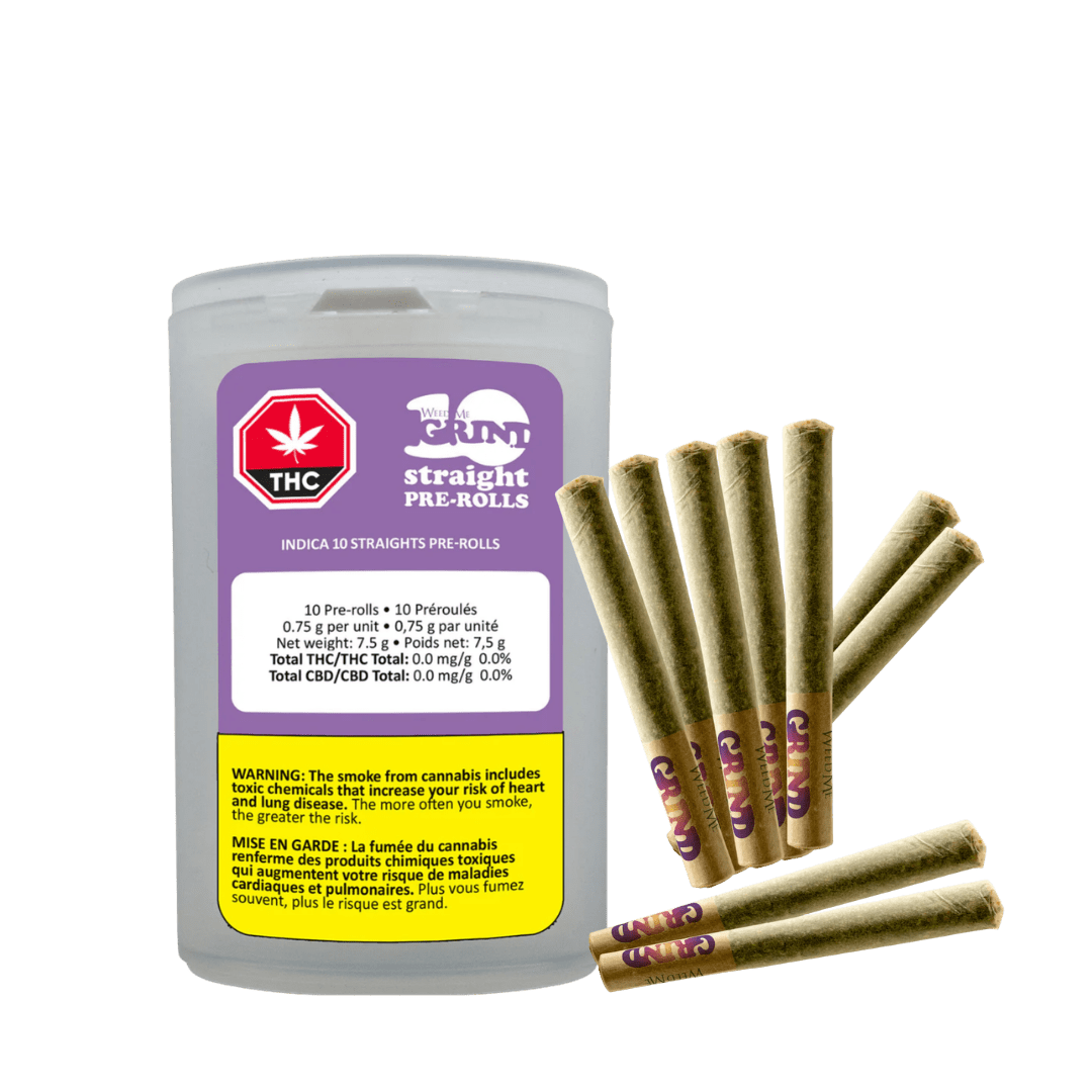 Weed Me Grind Indica 10 Straights Pre-Rolls - 10 X 0.75g