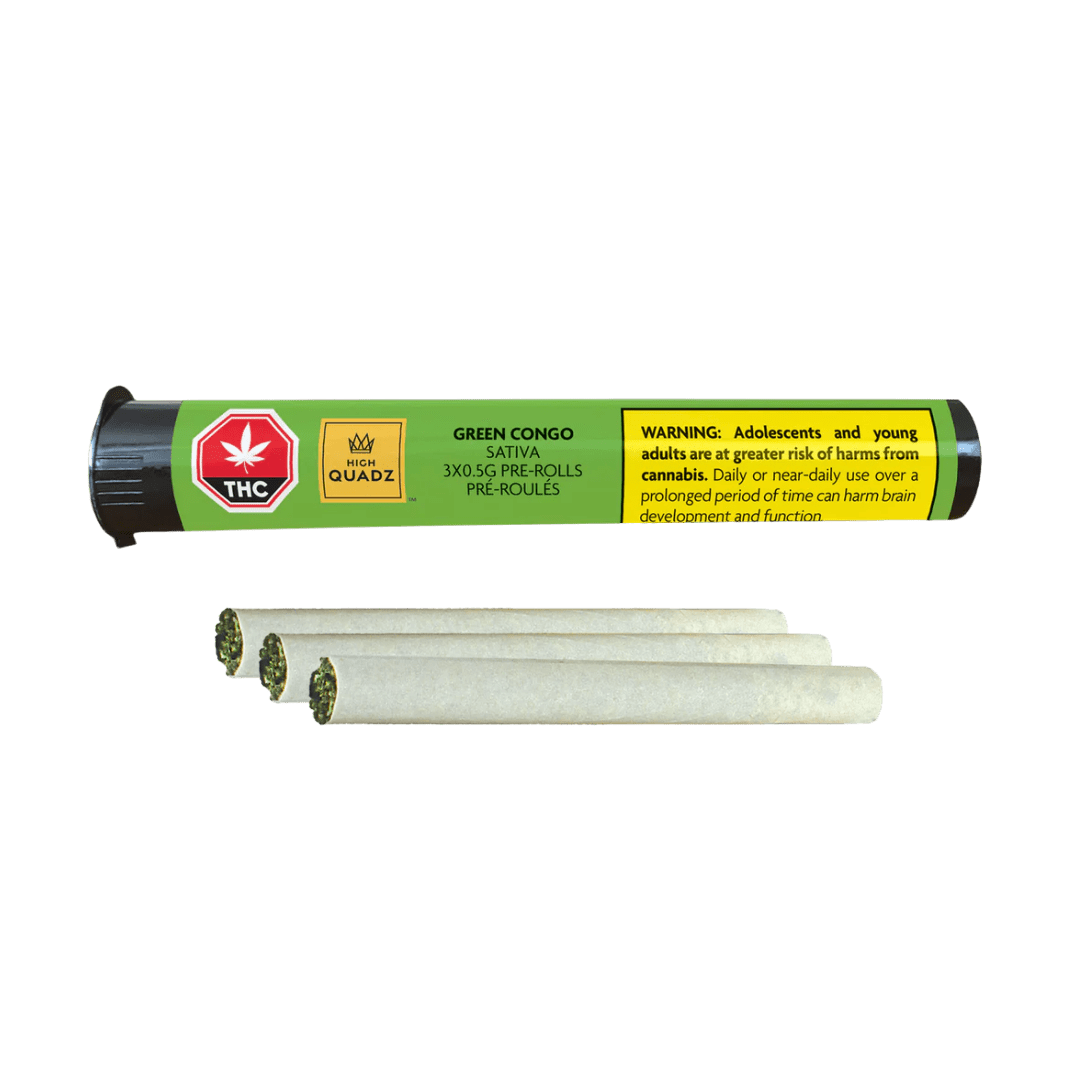 High Quadz Green Congo Pre-Rolls - 3 X 0.5g