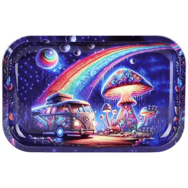 Trippy Space Van/Shroom Medium Metal Rolling Tray