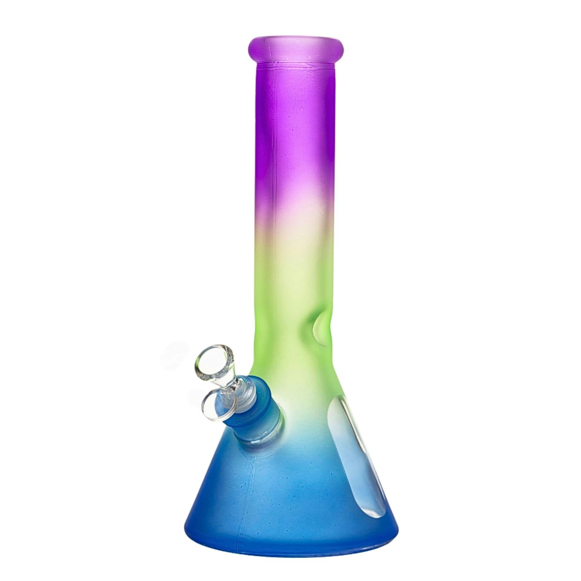 12" Arsenal Glass Iridescent Beaker Bong