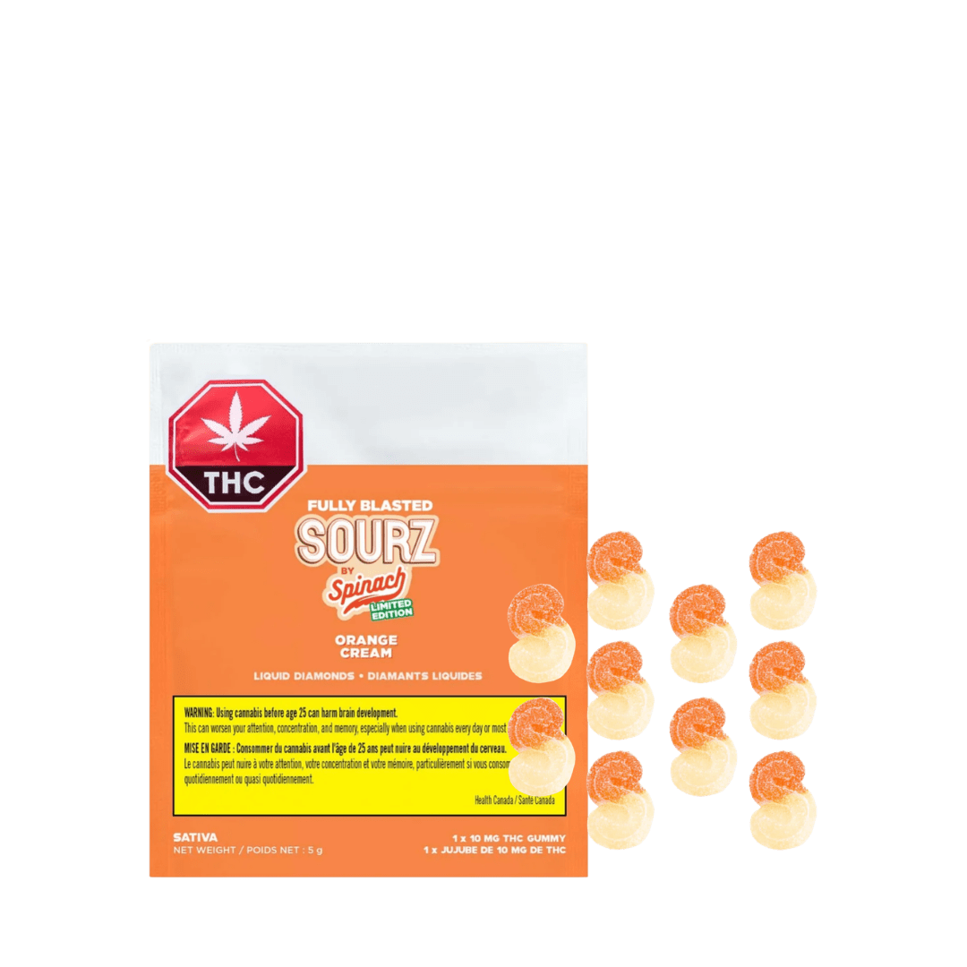 Sourz Orange Cream Mega Pk Chews LTO - 10 X 10mg
