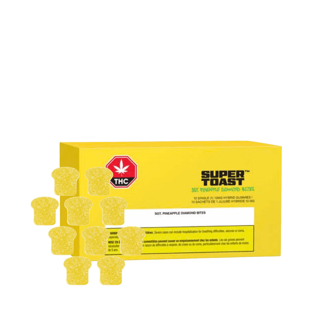 Super Toast Sgt. Pineapple Diamond Bites Mega Pk Chews - 10 X 10mg