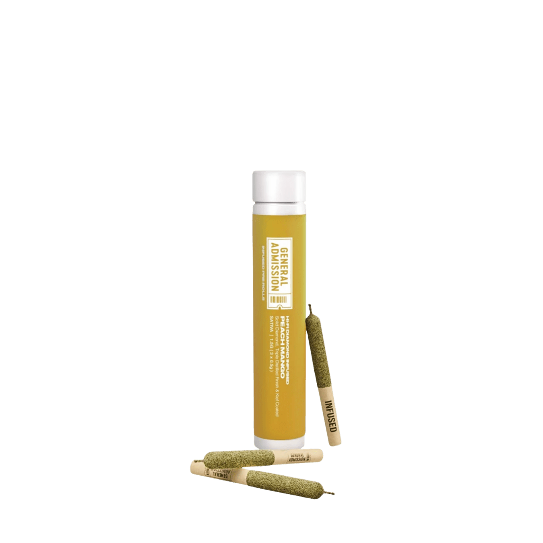 General Admission Peach Mango HI-FI Infused Pre-Rolls - 3 X 0.5g