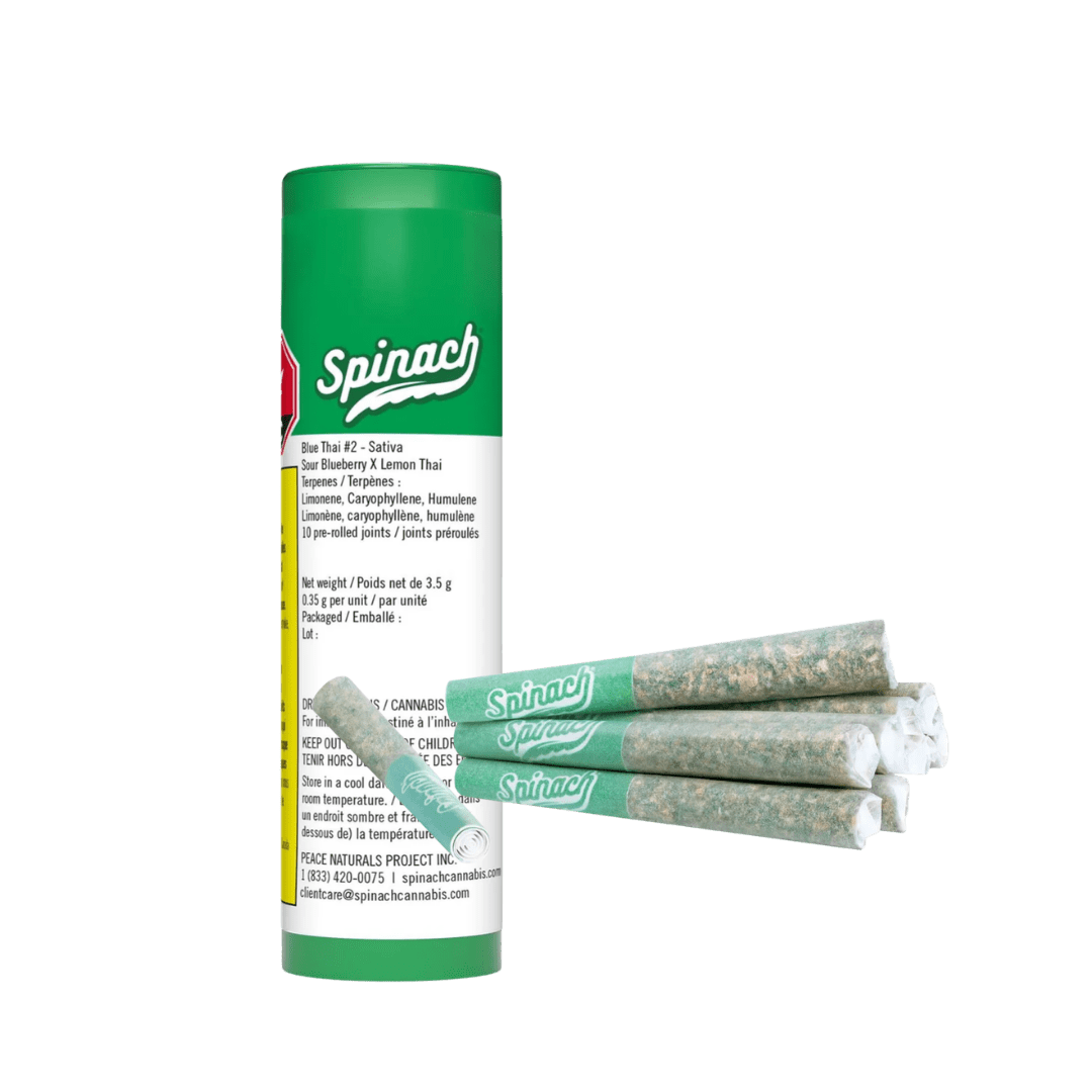 Spinach Blue Thai #2 Pre-Rolls - 10 X 0.35g