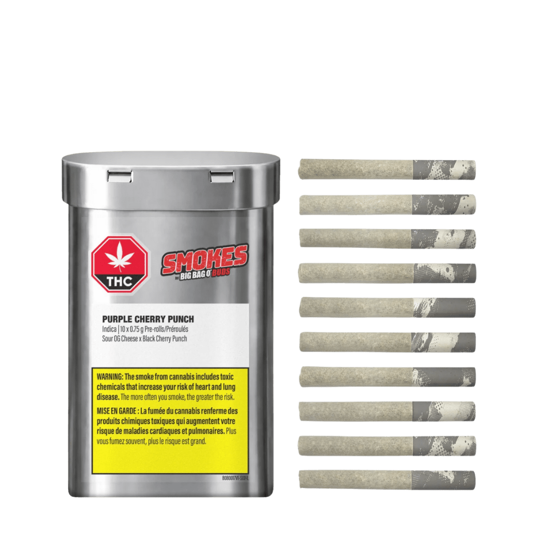 BBOB Purple Cherry Punch Smokes Pre-Rolls - 10 X 0.75g