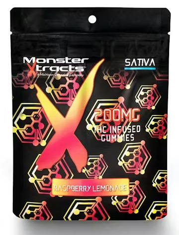 Monster Xtratcs - Raspberry Lemonade - 200mg Gummies (10x20mg)