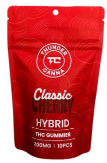 Thunder Canna - Classic Cherry - 200mg Gummies (10x20mg) at Nirvana Cannabis - Kalamazoo