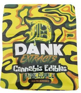 Dank Extracts - Pineapple - 200mg Gummies (4x50mg) at Nirvana Center - Sault Ste. Marie