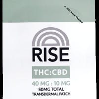 RISE - Transdermal Patch - THC/CBD - 40mg/10mg at Nirvana Cannabis - Menominee