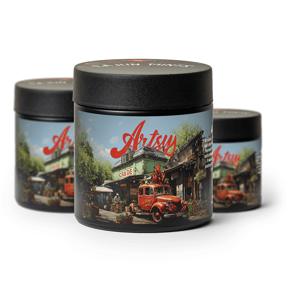 Artsy Cannabis Quarter Jar | Cajun Mints 7g Rec