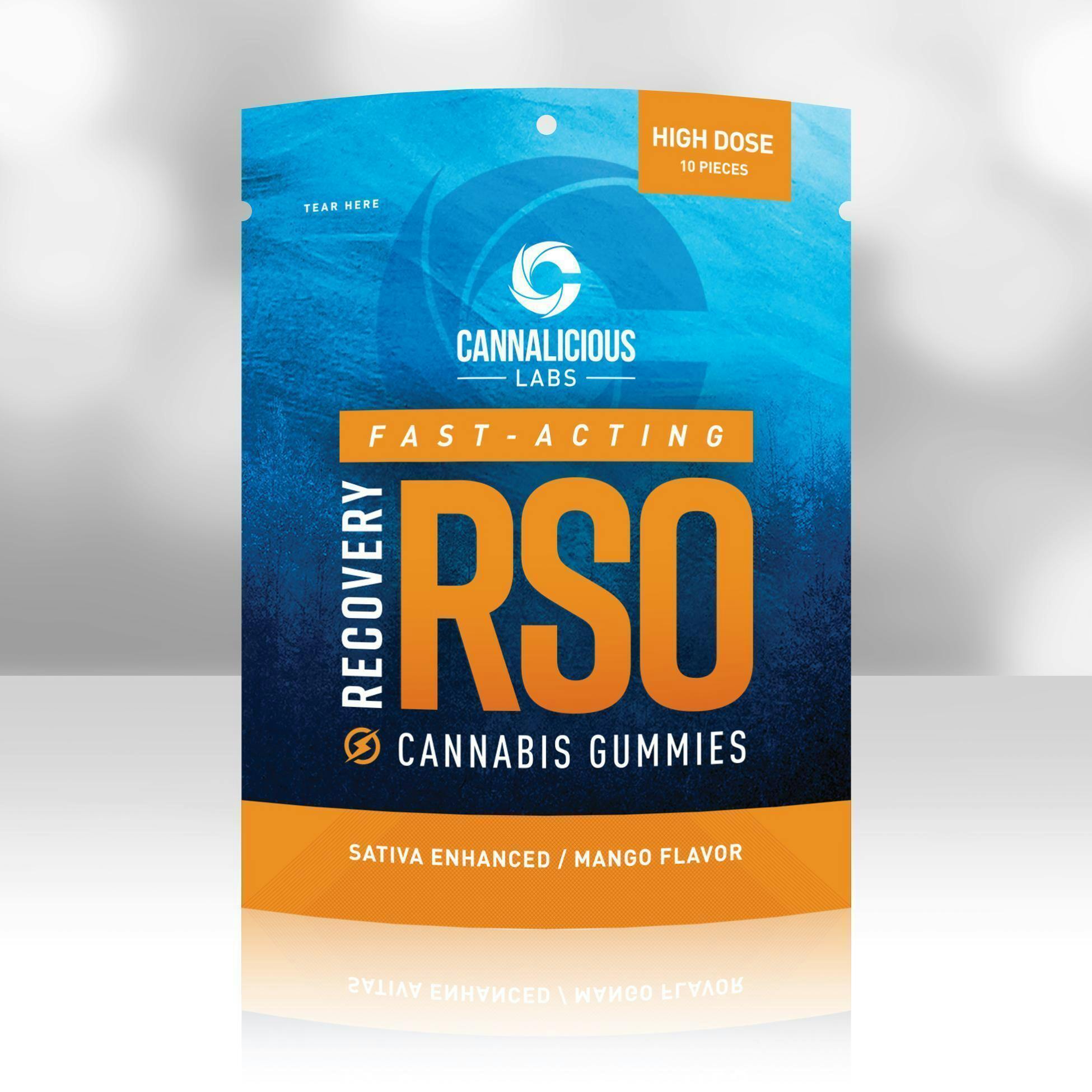 CANNALICIOUS - HIGH DOSE RECOVERY RSO GUMMY - MANGO