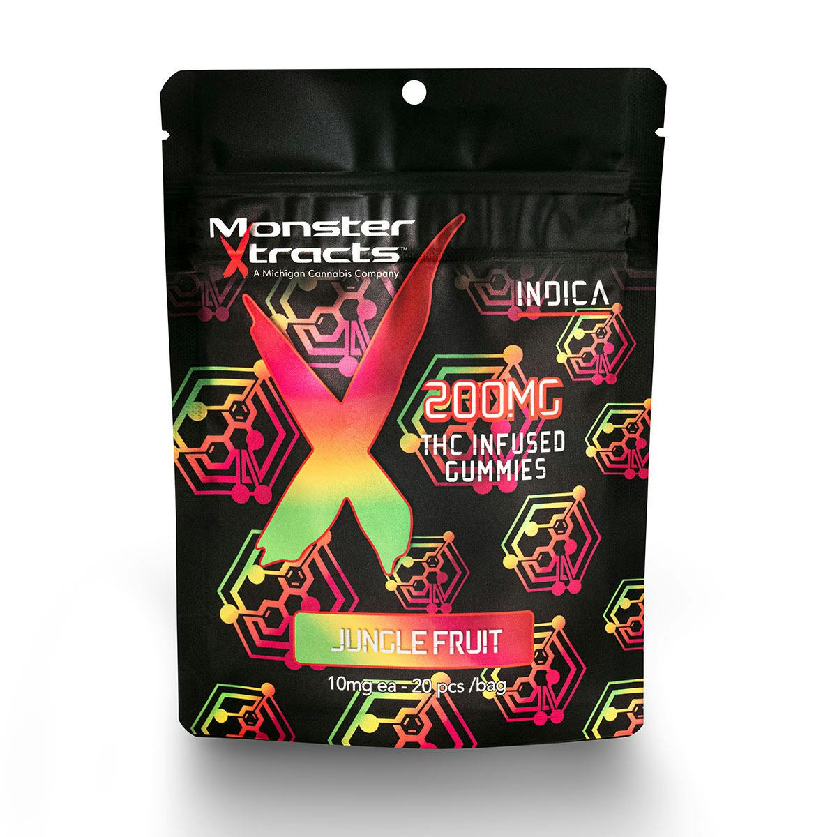 MONSTER X - 10 X 20MG GUMMIES - JUNGLE FRUIT