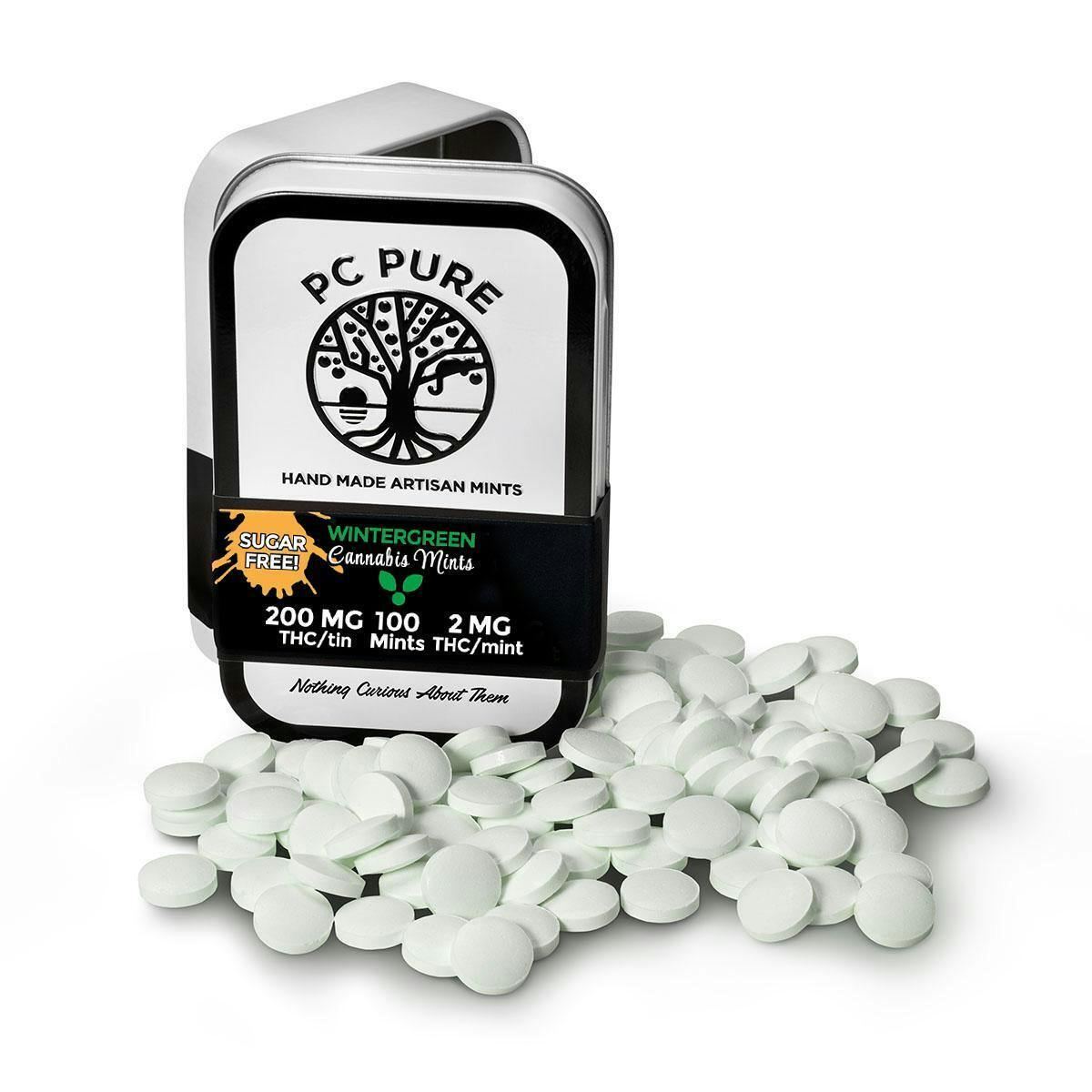 PC PURE - 100 X 2MG MINTS - WINTERGREEN