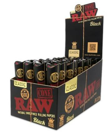RAW BLACK - 3 PK PRE-ROLLED CONES - KING SIZE