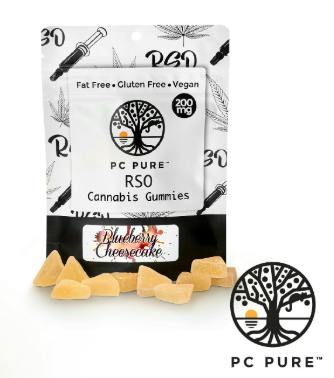 PC PURE - 10 X 20MG RSO GUMMIES - BLUEBERRY CHEESECAKE