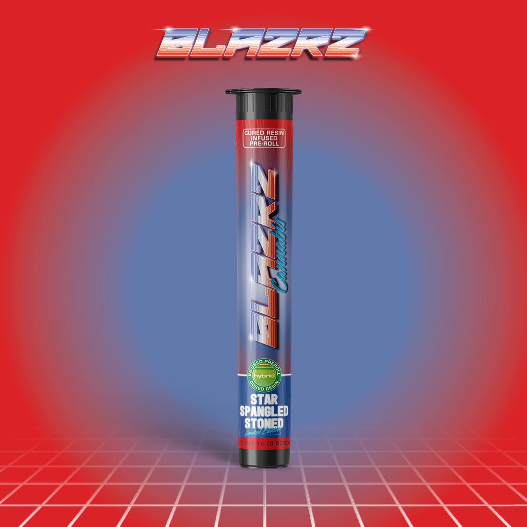 BLAZRZ - 1G INFUSED PRE ROLL - STAR SPANGLED STONED