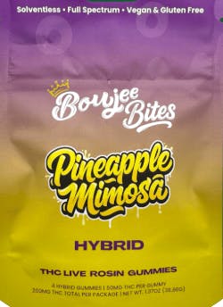 BOUJEE BITES - 200MG ROSIN GUMMY - PINEAPPLE MIMOSA