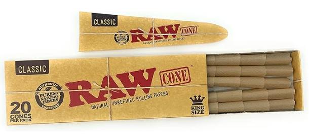 RAW KING- CLASSIC - 20 PK PRE-ROLLED CONES
