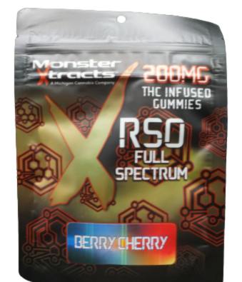 MONSTER X - RSO 10 X 20MG GUMMIES - BERRY CHERRY