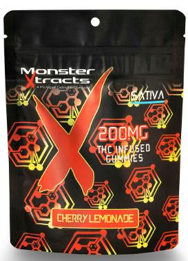 MONSTER X - 10 X 20MG GUMMIES - CHERRY LEMONADE