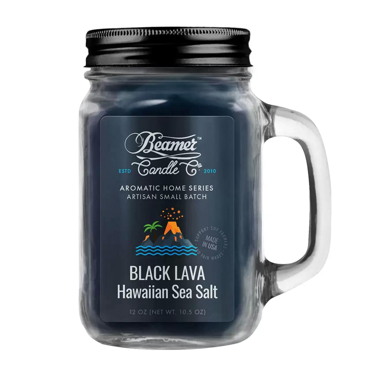 Beamer Candles - Smoke Killer Collection - 12oz - Black Lava Hawaiian Sea Salt