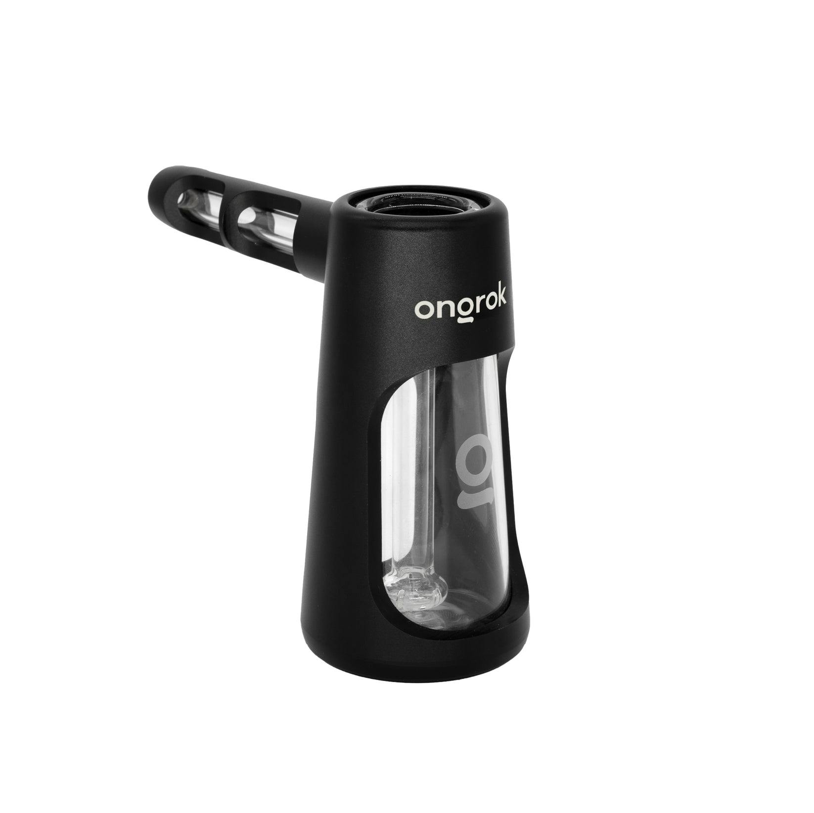 Portable Glass Aluminum Bubbler Pipe - Black