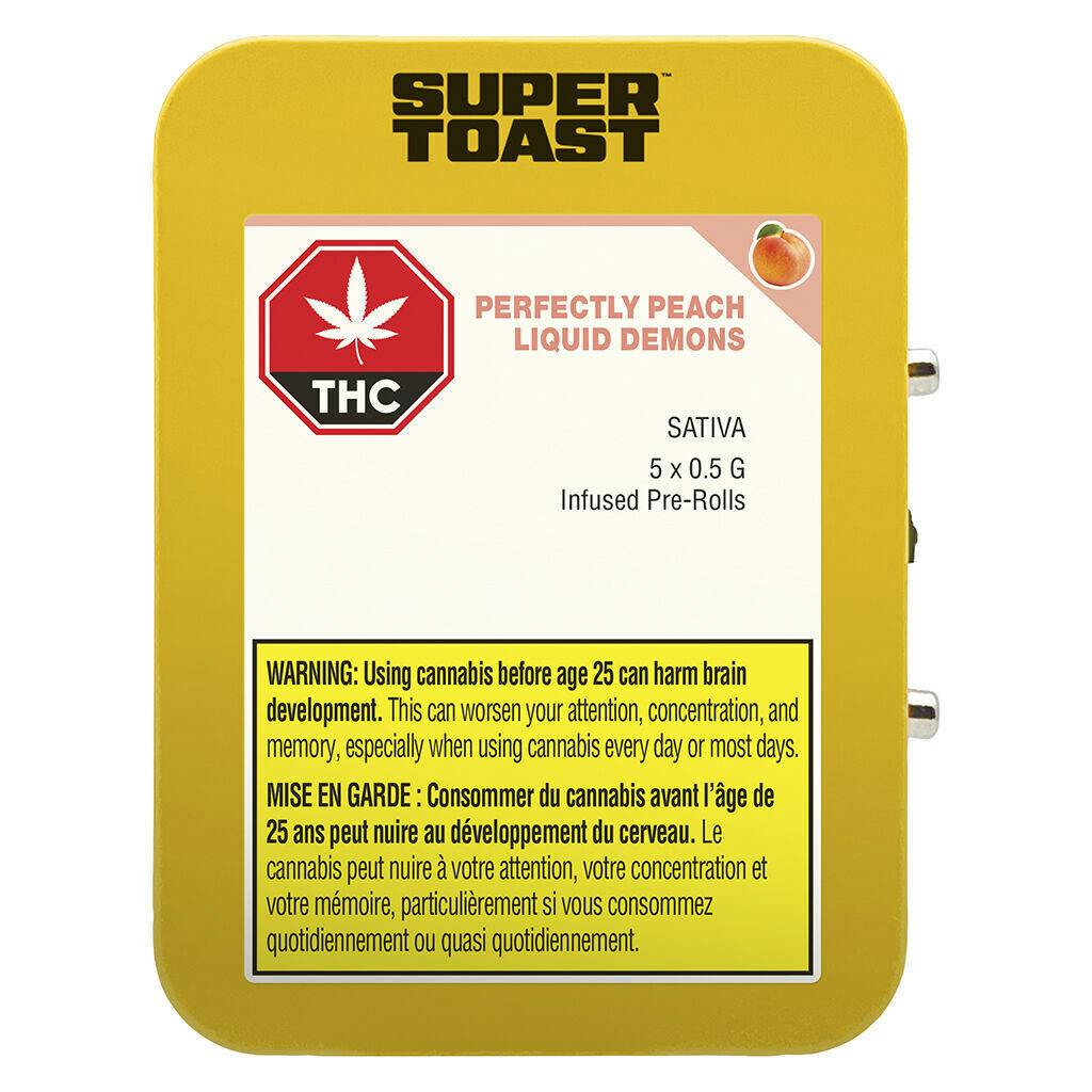 Perfectly Peach Liquid Demons Infused Pre-Rolls - 5x0.5g