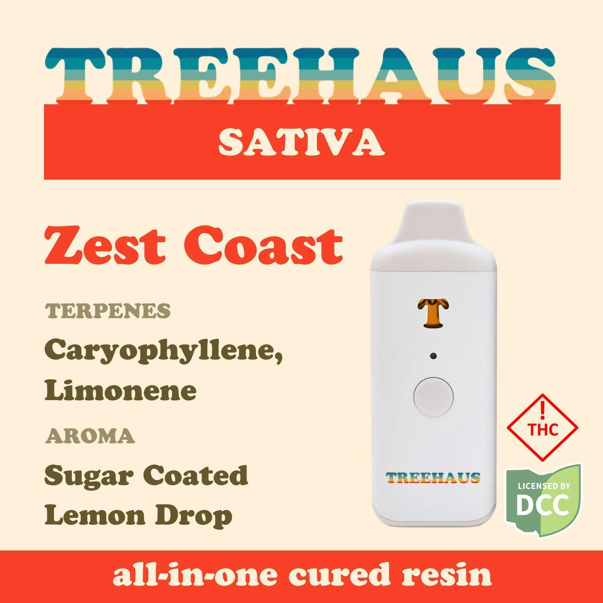 Zest Coast AIO Cured Resin 1g (Sativa) | Treehaus
