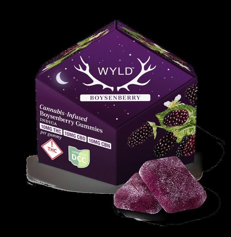 Boysenberry 1:1:1 THC:CBD:CBN Gummies 100mg (Indica) | Wyld