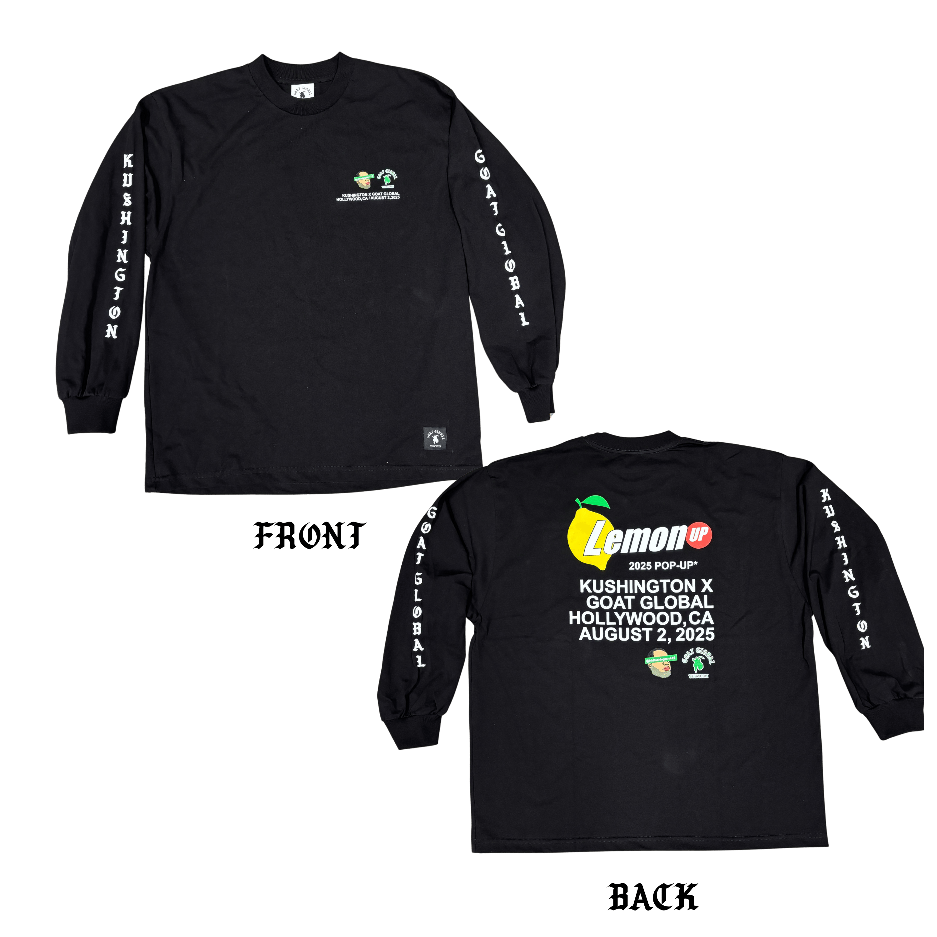 GOAT GLOBAL | GOAT GLOBAL X KUSHINGTON POP UP LS SHIRT