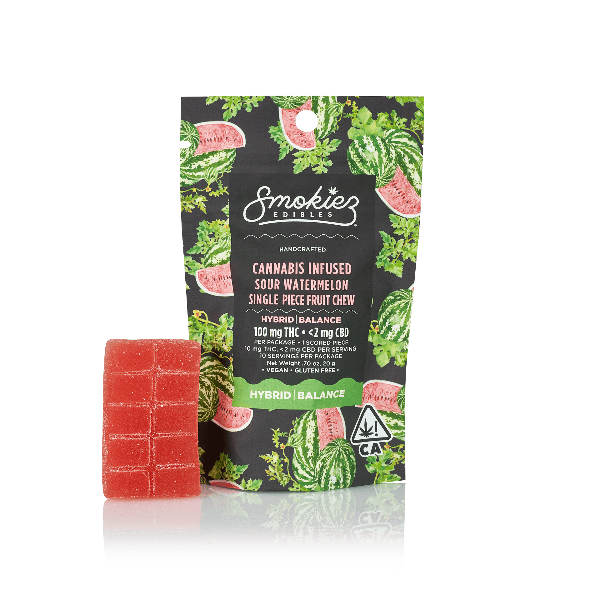 Sour Watermelon Single Piece Fruit Chew