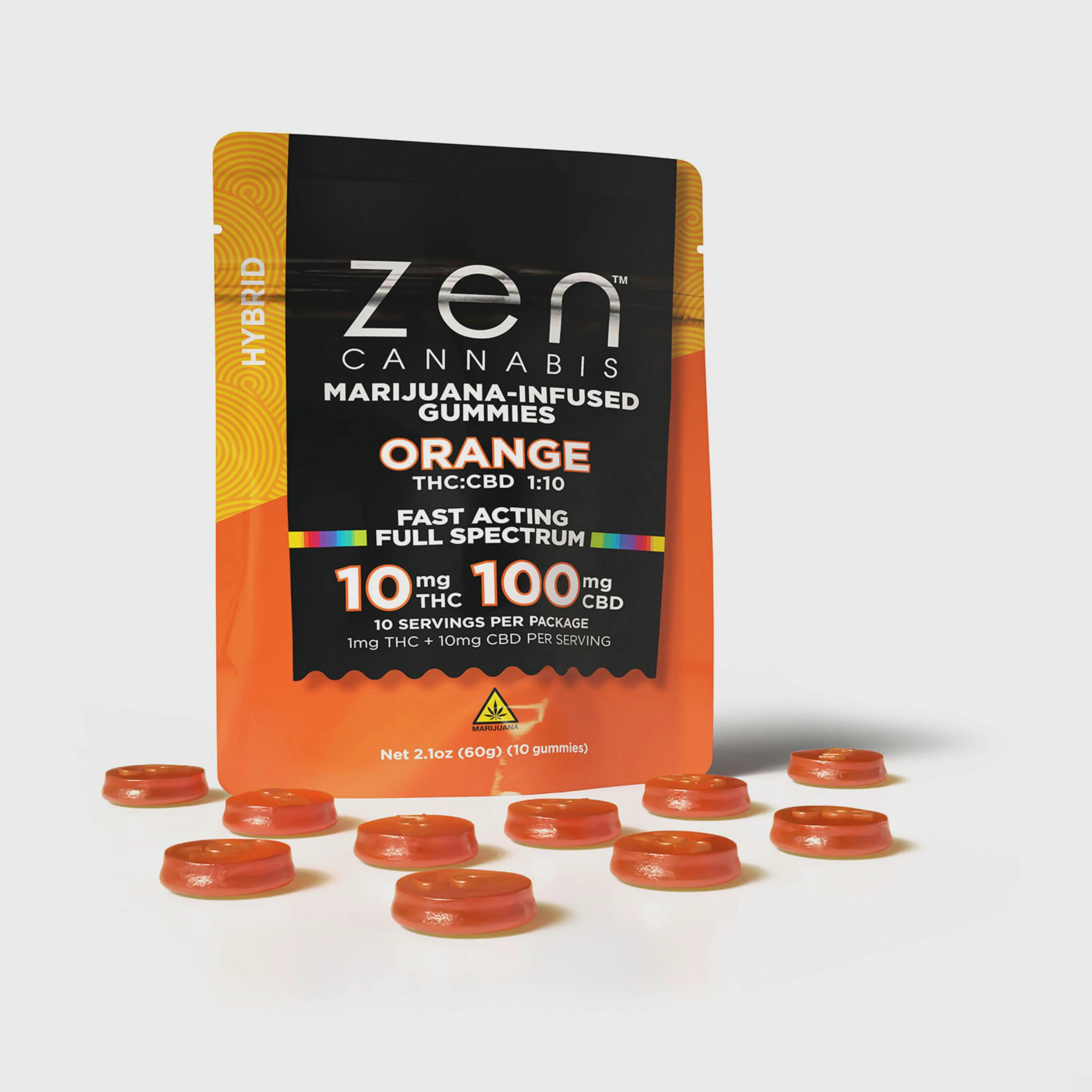 Zen | Orange 10pk THC:CBD