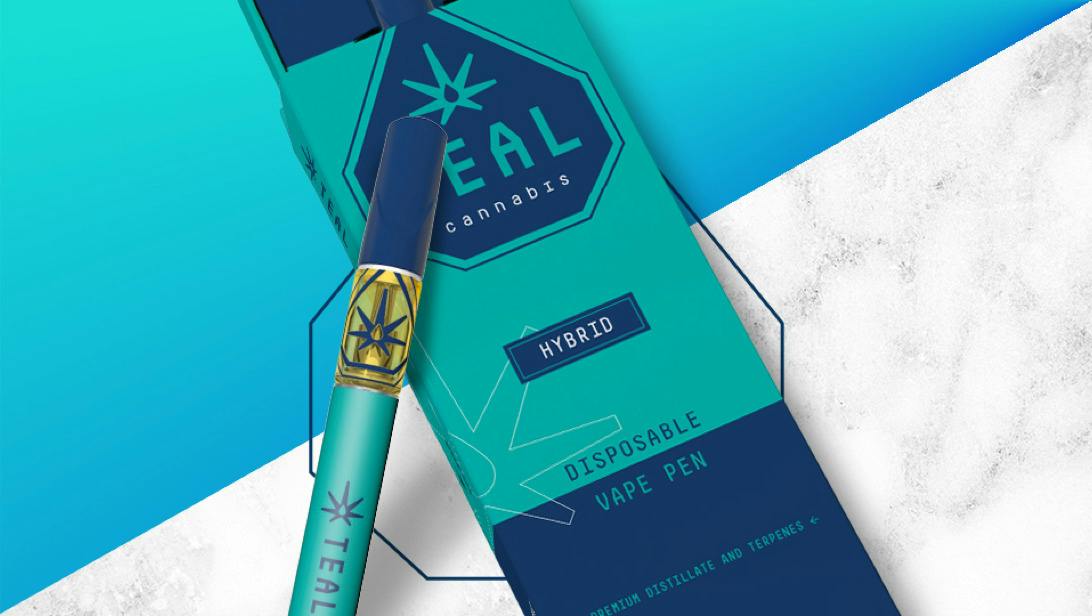 Teal Dark Rainbow x Papaya Fonta Live Resin Disposable Vape
