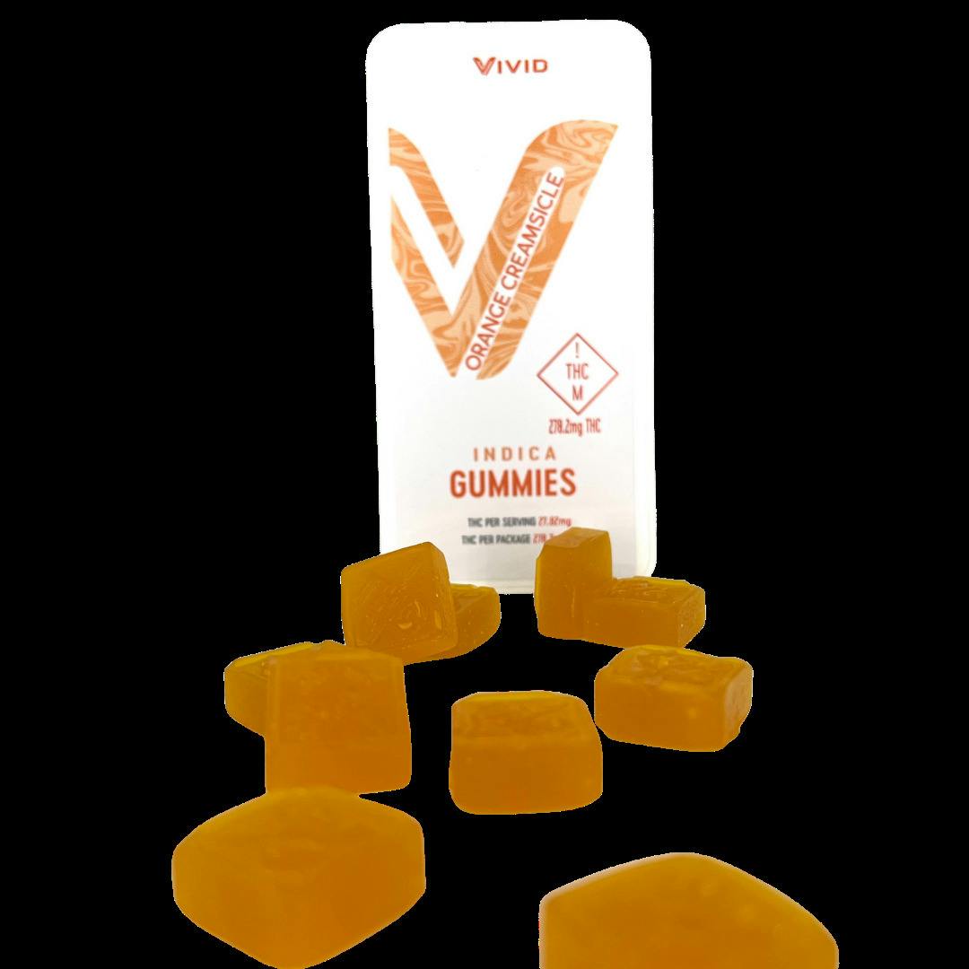 Vivid Orange Cream Live Resin Gummies