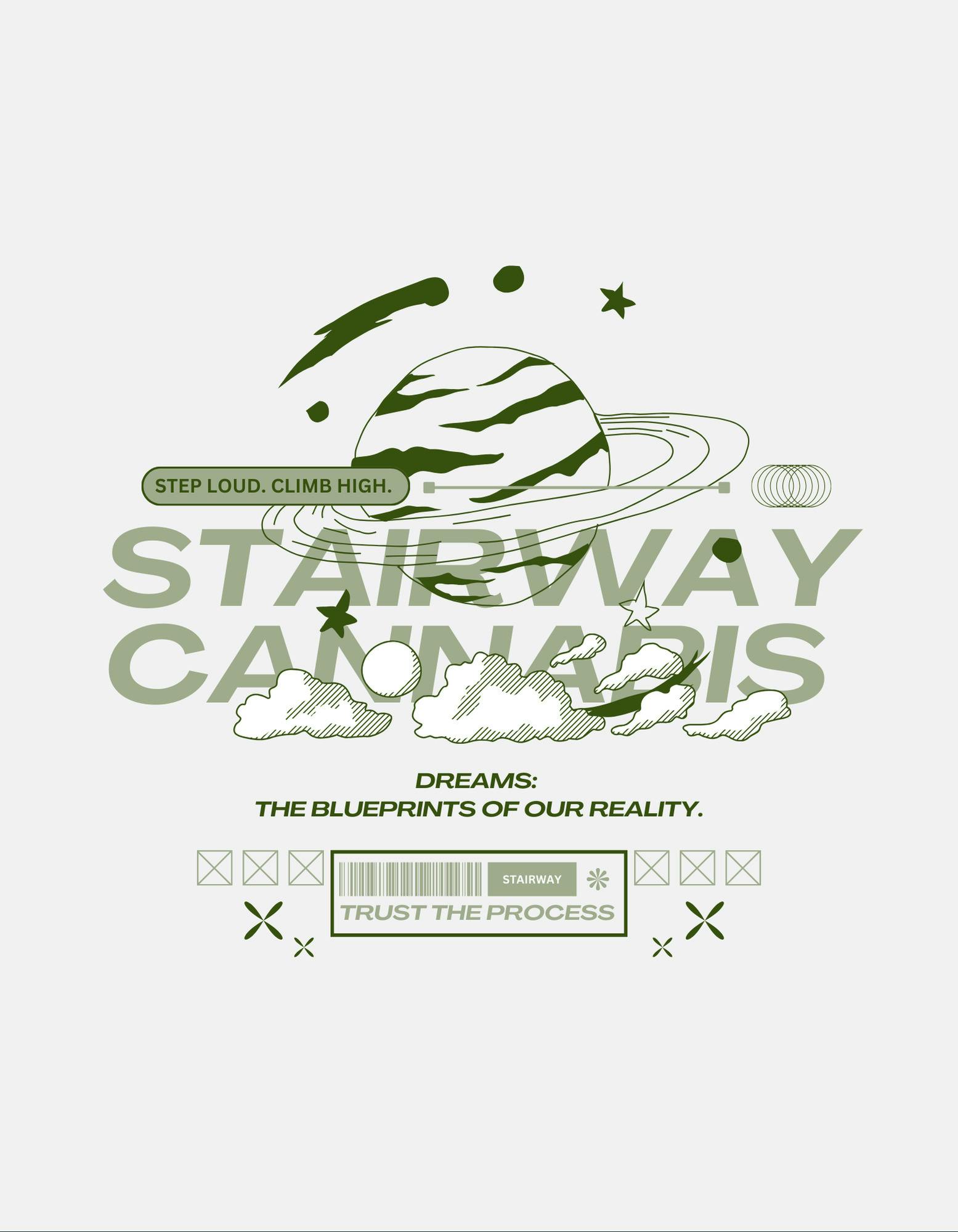 Stairway Planet and Space Tee
