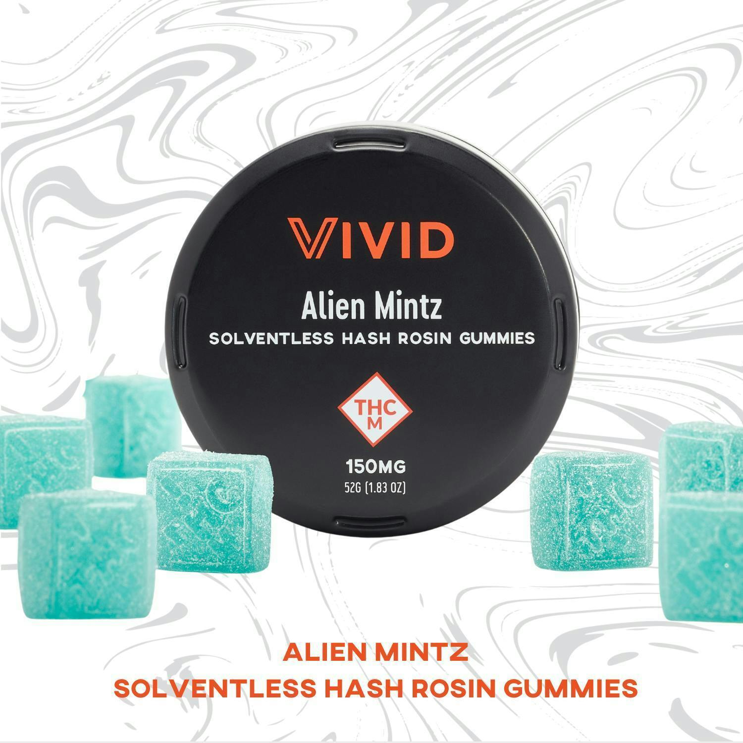 Vivid Alien Mintz Vegan & Gluten Free Rosin Gummies 10pk