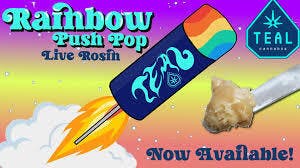 Teal Rainbow Push Pop Live Rosin