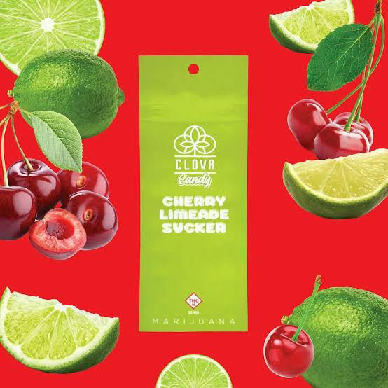 Clovr Cherry Limeade Gluten Free Vegan Suckers