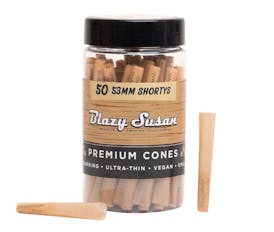 Blazy Susan - Unbleached 53mm Shorty Cones - 50pk