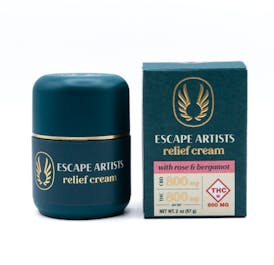 Escape Artists - 800mg 2oz Relief Cream - Rose & Bergamot (1:1 THC/CBD)