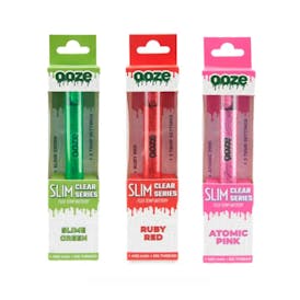 Ooze - Slim Clear Series - 510-Thread Vape Battery (Assorted Colors)